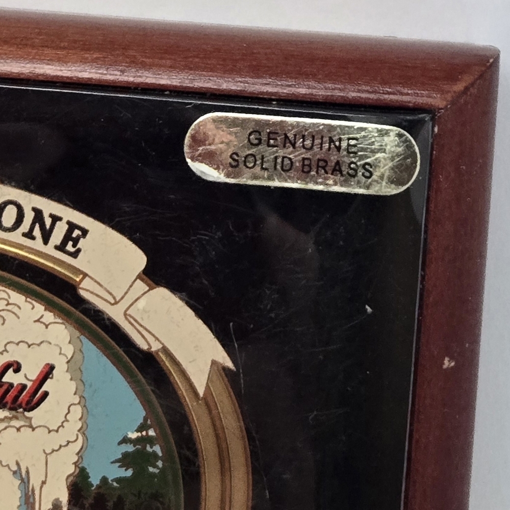 Yellowstone Old Faithful 2009 Genuine Solid Brass Ornament w/ Wood Box - Picture 2 of 8
